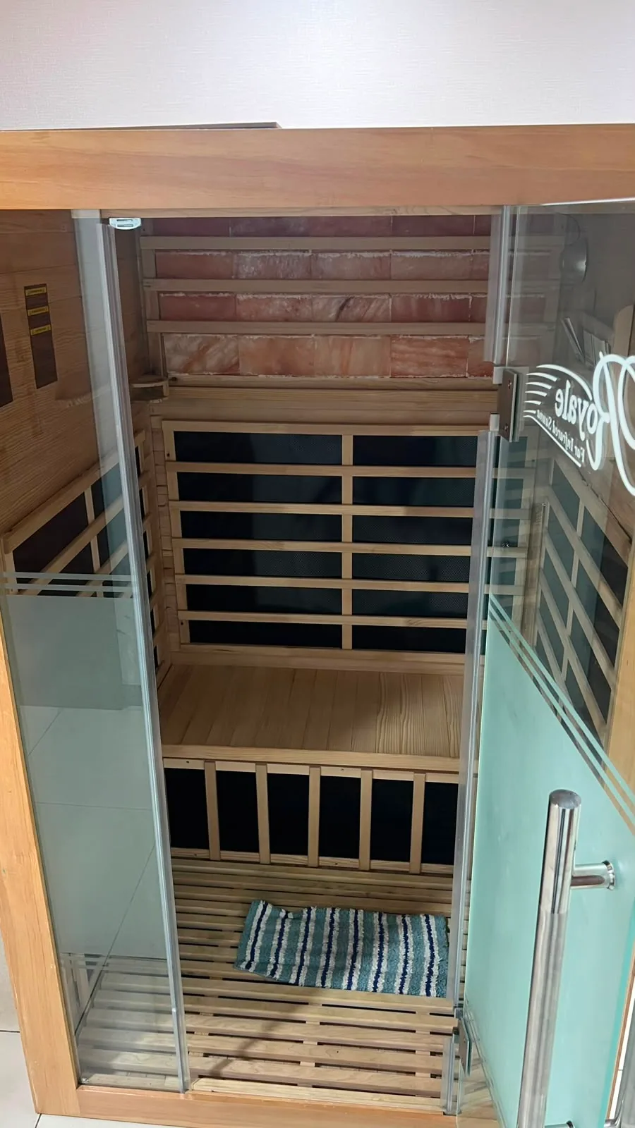 Relaxing infrared sauna session at Helios
